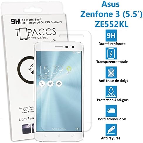 Asus Zenfone 3 (5.5 Inches) – ze552kl – Real Glass Screen Protector Tempered Glass Ultra Durable Screen Protector