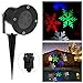 Produktbild Zuoao LED Beleuchtung Projektor Nacht Lampe Projektion Bühnenbeleuchtung ,Multicolor Schneeflocken Muster, Wasserdichte IP65, Gartenleuchten Spot Leuchte für Hochzeit Geburtstag Feiertag Weihnachten