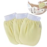 FENICAL 3 Pack Loofah Exfoliating Gloves Shower for Bath, Hammam or Sauna