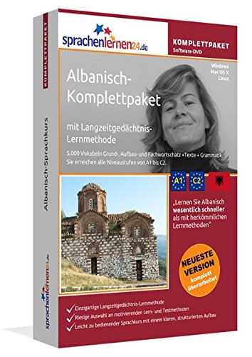 Preisvergleich Produktbild Albanisch-Komplettpaket: Lernstufen A1 bis C2. Fließend Albanisch lernen mit der Langzeitgedächtnis-Lernmethode. Sprachkurs-Software auf DVD für Windows / Linux / Mac OS X
