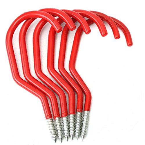 Preisvergleich Produktbild Eleganter, strapazierfähiger Wandhaken für Fahrrad, tragbar, zum Schrauben, 6 Stück