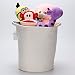 Sea Team 14.5" Natural Cotton Thread Woven Rope Storage Basket Bin Hamper with Handles for Nursery Kid's Room Storage (Tall, White)