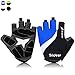 Trideer Vollfinger & Halbfinger Fahrradhandschuhe Reithandschuhe Radsporthandschuhe Trainingshandschuhe mit Adjustable Handgelenkstütze für Road Race, Mountainbike, Radsport, Reiten, Wandern, Bergsteigen, Camping und mehr Sports im Freien, Microfiber Material und Breath Lycra Fabric mit Safe Geleinlage, Idea für Damen Herren Frauen Manner(Schwarz und Grün) (Blau+Schwarz+Weiß, L)