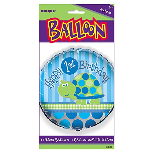 1. Geburtstag Schildkröte Blau, Bitte wählen:Folienballon 45 cm - 2