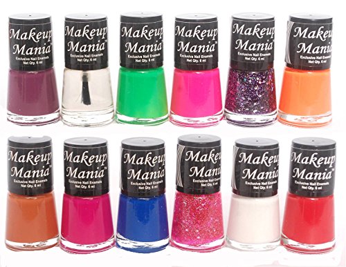 Makeup Mania Exclusive Nail Polish Set of 12 Pcs (Multicolor Set # 77) RS.295 (65.00% Off) - Amazon