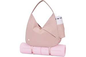 Ceneda Yoga Bag for Women, Gym Bag Womens with Hidden Yoga Mat Holder, Travel Duffel Bag with Shoe Compartment & Wet Pocket – Workout Dance Tote Overnight Weekender Bag for Travel Yoga (Pink)