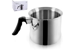 ORION GROUP Pentola per latte in acciaio inox senza coperchio, in acciaio inox, per cottura a gas con fischietto da 2,5 l, adatta a induzione