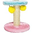 Emily Pets Cat Condo Tree Tower Activity Centre Tree and Scratching 1 Post,Carpeted Natural Sisal Tower with Platform and Hanging Ball Cat Furniture Made for Kitten and Small Cat for Exercise Small Tower