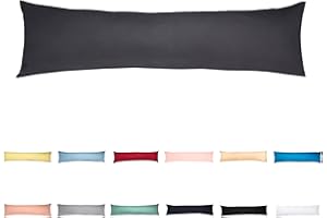 ‎LIVESSA livessa Seitenschläferkissen mit Bezug 40 x 145 cm -Schwangerschaftskissen/Pregnancy Pillow/Stillkissen mit Kissenbezug aus%100 Baumwolle, Verdeckter Reißverschluss an der Langen Seite