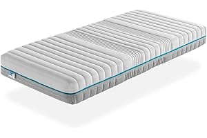 ECUSKIDS Ecus Kids Colchón niño Oxsi Junior | Firmeza y transpirabilidad adecuadas a su Crecimiento | 90x200 Niños, Espuma, Blanco y Gris, 090x200