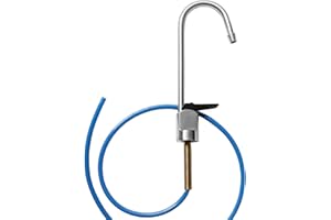 SpringClear Brushed Steel Filter Tap with 1/4" Tubing for Filtered Water, Ro Units and Water Softeners