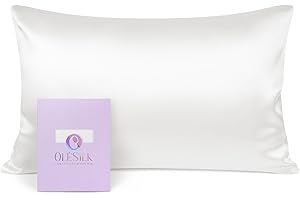 OLESILK 100% Seide Kissenbezug Kissenhülle Haar- und Hautpflege mit Verstcktem Reißverschluss 19 Momme 1 Stück Elfenbein 40×60cm