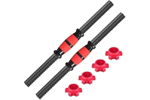 Barra de Mancuernas Disponibel 40CM 45CM 50CM| Barra de Pesas para Mancuernas con 4 Collares Accesorios Marca Jinpalay