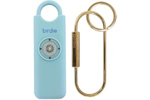 She's Birdie Original Personal Safety Alarm for Women with Siren, Strobe and Key Ring 130 dB in 5 Colours (Aqua)