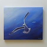 GULLS IN FLIGHT - Möwe Malerei.