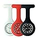 Produktbild Krankenschwester Brosche, Silikon Band mit Pin Clip, Leuchten im Dunkeln, Gesundheitswesen Medizinische Dr. FOB-Uhr Brosche Taschenuhr Analog Quarzuhr (weiß - rot - schwarz, 3.)