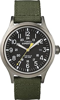 Timex - Homme - T49961 - Expedition - Quartz Analogique - Noir - Vert - Nylon
