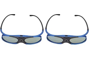 VBESTLIFE Gafas 3D DLP Link, Gafas de Obturador Activo Recargables de 144 Hz para Todos los Proyectores 3D DLP Link, para XGIMI ZX4 H1, para JMGO G1 G3 X1