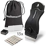 FEST IM GRIFF - Durch den ergonomischen Anti-Rutsch Griff hast Du den Zeranfeld Herdkratzer fest in der Hand. Das ermöglicht Dir eine schnelle und vor allem sichere Reinigung des Backofen, Einbauherd & der Induktionsfeld Kochplatte.