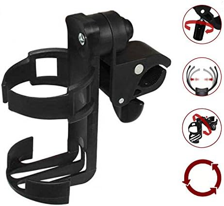 Universal Bicycle Water Bottle Holder Bottle Cage with adjustable detachable 360 Degree Rotatable Adapter Bicycle Saddle, Perfect for Your Bicycle – Handlebar Cup Holder without Drilling