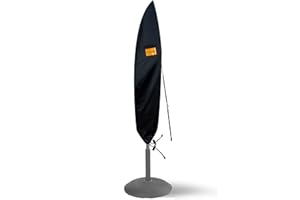 BUSHBOCK PREMIUM COVER BUSHBOCK® Premium Sonnenschirm/Ampelschirm Abdeckhaube - bis ca. 400cm Ø - bestes 600D Gewebe - ultra robust mit Belüftungsöffnungen und Spezialbeschichtung (265x40/70/50cm)