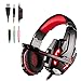 Produktbild Gaming Headset für PS4, Over Ear Kopfhörer PC mit Mikrofon Surround Sound und Leds Noise Cancelling für Xbox One/PC/Iphone/Laptop/Mac/Handy (mit Adapter)
