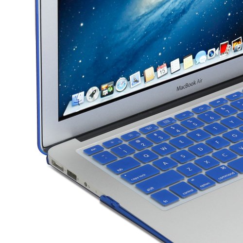 GMYLE(R) Harter Fall Frosted Für MacBook Air 11 inch – Blau 3 in 1 gummierte (Gummi beschichtet) Harte Fall – Silicon Tastaturschutz – Klar LCD Displayschutzfolie - 5