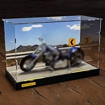 Zalati Acryl-Vitrine Mit Simulationsszenario – Staubdichter Schaukasten Für Motorrad-Modelle Oder Spielzeug-Collectibles