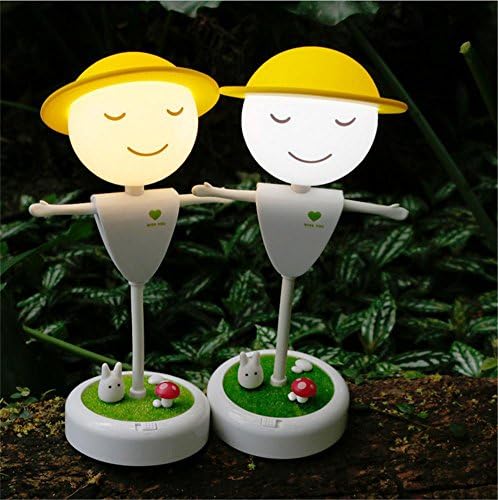 DREAM LAMP Christmas Gift Doll Creative Scarecrow LED Night Light Touch/Vibration Sensor Dimmable Lamp USB Rechargeable LED Table Lamp Children Desk Lamp for Baby Room Decoration , Couple