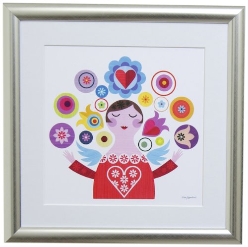 Happy Spaces Kids Wall Art Fine Art Print Beautiful Dreams by Ellen Giggenbach, (30 x 30 x 2 cm)