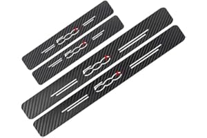 MINGCHUO 4 pièces de seuil de porte en fibre de carbone pour Fiat 500 l Protection anti-rayures Accessoires de style