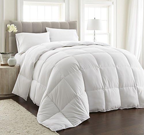Emolli Duvet Insert, All Seasons 3-in-1 Brushed Microfiber Comforter, Quilted White Comforter Set, Plush Down Alternative Fill, Box Stitched, Hypoallergenic (Double Bed 200 x 200 cm)