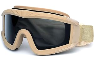 SPOSUNE Outdoor Sport Militär Airsoft Taktische Airsoft-Brille mit 3 austauschbaren Gläsern Schlagfestigkeit Jagdbrille, UV400-Schutz Schießbrille für Männer Frauen Motorradfahren Wargame Paintball