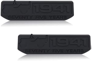 XCBW 2Pcs 1941 Badge Emblema Auto 75th Anniversary Mark Car Sticker Decalcomania Sostituzione per J-eep Wrangler Cherokee Patriot Compass,D