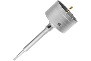 GUOQEE Concrete Hole Saw Wall Drill Bit - SDS Plus - Ø160mm Core bit for Hammer Drill Hole Cutter for Concrete, Masonry, Cement, Silicate Brick (160mm+220mm Adapter)