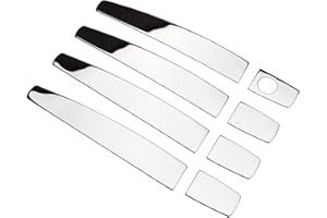 EVURU Door Handle Cover, Fit for Vauxhall Fit for Opel Astra Mokka Corsa D Zafira B Insignia Meriva 1set Chrome Steel Door Handle Cover Trim Molding