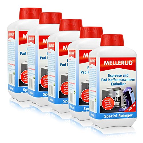 Preisvergleich Produktbild 5x Mellerud Espresso und Pad Kaffeemaschinen Entkalker 500 ml