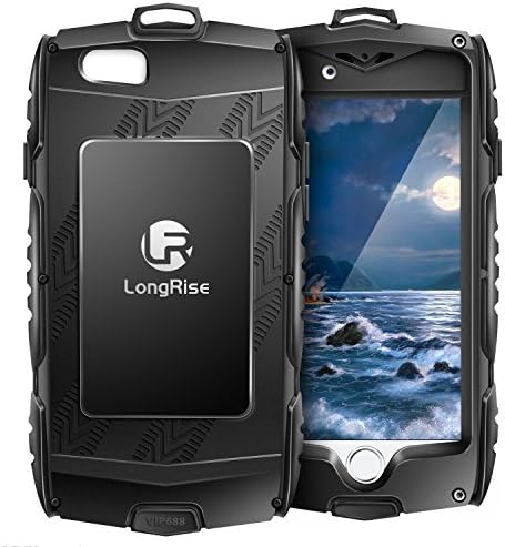 iPhone 6 Plus Case, iPhone 6s Plus Heavy Duty Case Defender Protective [ShockProof] [Touch ID] [Built-in Screen Protector] Full Body Case for iPhone 6 plus Sports Running Cases with Hook for iPhone 6 5.5 inch, Black