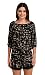 The Gud Look Polyester Black All Over Print Frilled Bottom Romper - Multi RS.529.00