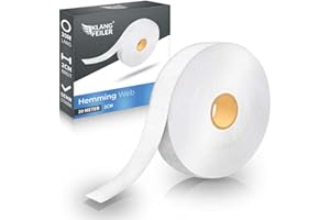 Klangfeiler® Ruban thermocollant - 30 mètres - 20mm - Ourlet thermocollant - Pour rideau/robe/jean/pantalon