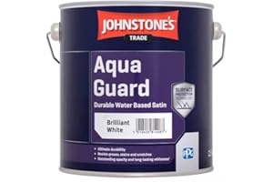Johnstone's Trade Aqua Guard Durable Water Based Satin Brilliant White - 1 Litre