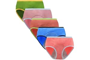 Anntry Chicas Grandes Algodón de protección Período Menstrual Bragas Adolescentes Malla Respirable Bragas a Prueba de Fugas Mujer (Debe Usar con Almohadilla o tampón)