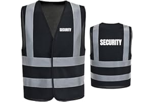 AYKRM Reflective Security Hi Vis Vest - High Visibility Waistcoat for Safety and Security Work