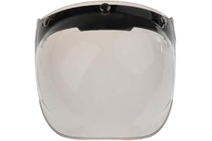 Dolity 1 Stück 3-Snap Bubble Windschild Visier Flip Up Ersatz Visier Schutzschild Blasenschild für Motorradhelme - 4