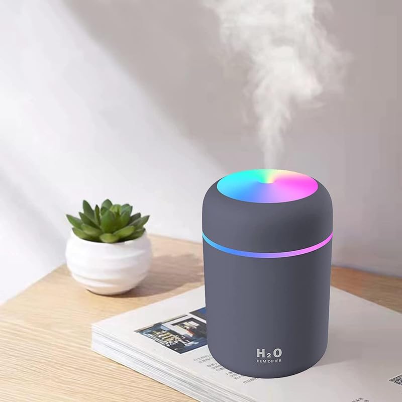 Humidifier for Room Moisture, Aroma Diffuser for Home, Mist Maker, Cool Mist,Small Quiet Air Humidifier, Ultrasonic Essential Oil Diffuser Electric (300ml,Multicolour)