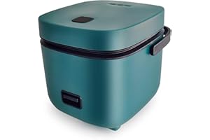 ANJIELO SMART Mini Arrocera de 1.2L con Vapor, Cocción Antiadherente, Protección Contra Altas Temperaturas, Operación con un Solo Toque, Perfecta Para Cocinar Arroz, Carne, Fideos o Sopa (Verde vintage)