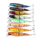 HENGJIA 8 unidades multi-jointed señuelo de pesca 1/2oz 4 '/10.5 cm Minnow Bass Tackle...