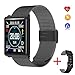 Produktbild MMYJ Intelligent Fitness Armband 1,3 Zoll Full Touchscreen IP67 Wasserdichte Bluetooth Aktivitätstracker Mit Pulsmesser Für IOS Android Phone, Schwarz