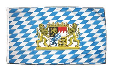 Fahne Flagge Deutschland Bayern mit Löwe 30 x45 cm