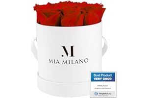 Mia Milano Infinity Roses 3 anni di conservazione I Scatola di rose con rose vere I Fiori di lunga durata in scatola I San Valentino Regalo I Fatto a mano in Germania